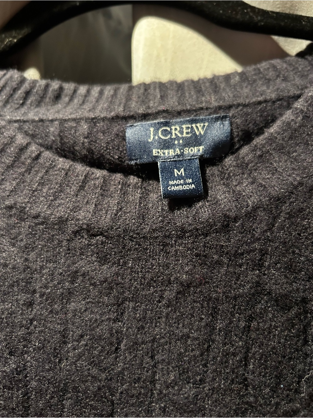 J. Crew Extra-Soft Charcoal Crewneck Sweater